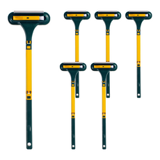 免拆洗玻璃紗窗雙向清潔刷 20cm加寬刷頭 自帶窗槽刷, 黃綠色, 6支