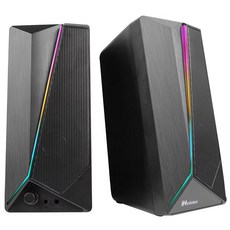 infotec 英富達 P.M.P.O 2.0聲道USB二件式喇叭 800 watts 循環式LED造型燈飾, SP-RX4, 黑色