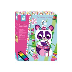 Janod 小小工作坊 指印畫 熊貓朋友 1組, 5色印台