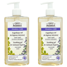 GREEN PHARMACY 舒緩清爽私密潔膚露 鼠尾草 溫和潔淨配方 PH值5.2 不含皂性 淨味舒適, 300ml, 2瓶