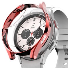 NUART Galaxy Watch 4經典保護殼+螢幕保護膜 3入, 紅色的