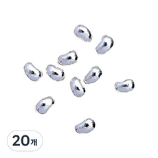 Beauty Flow Sense of Shape 3D裝飾系列 美甲金屬配件, 20個, 銀色A