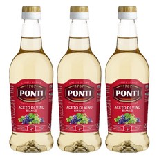 PONTI 白葡萄酒醋, 500ml, 3瓶