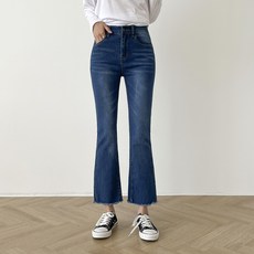 토마토팩토리 여성용 키작녀 스판 부츠컷 청바지