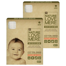 NATURE LOVE MERE 然自母愛 新生兒衛生棉籤, 2個, 80件