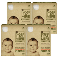 NATURE LOVE MERE 然自母愛 新生兒衛生棉籤, 4個, 80件