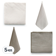 루쓰키즈 고리형 극세사 요술행주 화이트 x 2p + 브라운 x 2p 세트, 5세트, 화이트+브라운