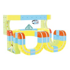 젠토이 전동 자석 큐브 트랙 기차 세트, 혼합색상, 1세트