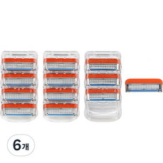 Onbiu Gillette 兼容高級貼身 5 層剃須刀片 Fusion 5 Power, 6個, 4入