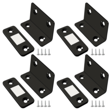 90度隱形磁鐵門吸 黑色, 4組