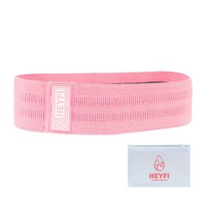 HEYFI 深蹲臀部彈力帶 Lv1+收納袋, 棒棒糖粉