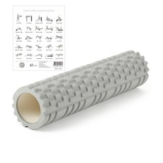 ALEAF 3D指壓泡棉滾筒, 中性灰, 1個
