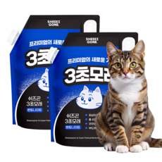 쉬즈곤 3초 고양이 모래 벤토나이트 미국 와이오밍 벤토나이트, 9kg, 2개, 무향