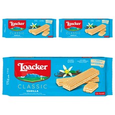 Loacker 萊佳哈斯 威化餅 香草, 175g, 3個