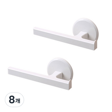 윈프라이스 접착식 T형 다용도 걸이, 화이트, 8개
