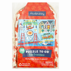 Mudpuppy 隨身拼圖 Set, 36片, 舊金山主題, 適合火車和飛機旅行, 1組