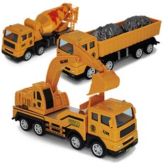 THINK Toys 工程重型機具 1:55 3件組, 混合顏色
