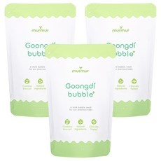 murmur accessories 嬰幼兒屁屁泡泡沐浴乳 補充包, 250ml, 3個