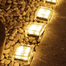 레나에너지 태양광 태양열 스퀘어 야외 계단 정원등 2p, 웜화이트