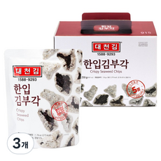 대천김 한입 김부각 915 5p, 3개, 250g