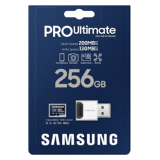 SAMSUNG 三星 PRO Ultimate 記憶卡 附讀卡機 MB-MY128SB/WW, 256GB, 1個