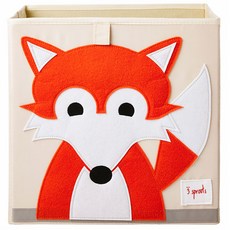 3스프라우츠 장난감 정리 사각 스토리지 박스, 여우, 1개