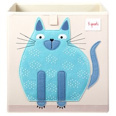 3스프라우츠 장난감 정리 사각 스토리지 박스, 고양이, 1개