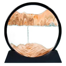 ROYALLIN 蘿林嚴選 3D立體質感沙漏畫, 圓形款 金色 + 黑色