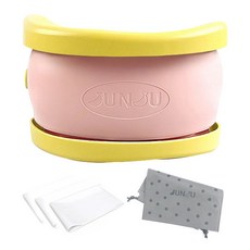 JUNJU 攜帶式香蕉造型馬桶+專用收納袋+塑膠袋 30入, 黃色 粉色