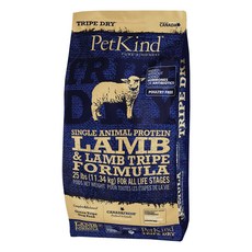PetKind 野胃 全齡犬無穀糧 單一蛋白 小顆粒, 11340g, 1包, 鮮草肚低敏羊