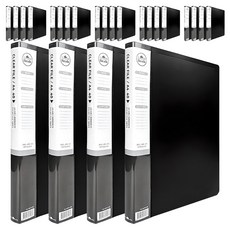 Heemang Likl 透明文件夾 40頁, 黑色, 24個