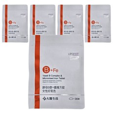 大醫生技 酵母B群+鐵複方錠 女性好氣色, 30顆, 5包