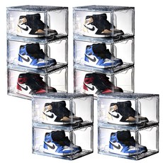 SCHWARZ KOREA 寬型鞋櫃, 透明黑, 10個