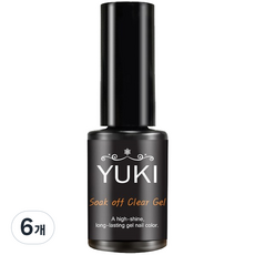 YUKI 可卸式透明凝膠, 單一顏色, 5g, 6個