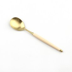 Bogen 르비앙 金色餐具沙拉匙, 米色, 1個