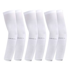 Doobalro Aqua-X 無縫抗UV運動涼感袖套 2入 x 3組, 白色