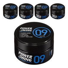 미쟝센 파워스윙 슈퍼 하드 크림 왁스 9, 80g, 5개