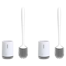 ecoco 意可可 壁掛式馬桶刷 E1803 120 x 101 x 201mm, 灰色, 2盒, 370g