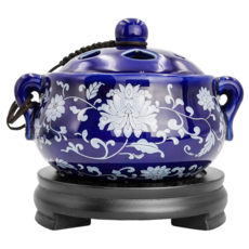 財神小舖 電子薰香爐 TCL-4001 雙耳景泰藍, 1個