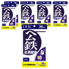 DHC 紅潤鐵素, 含血紅素鐵, 維他命B12, 葉酸, 30日份, 60顆, 347mg, 6包