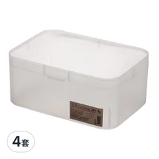 UDA 有達 504日光收納盒 化妝盒 小物盒 2入 白色, 4套