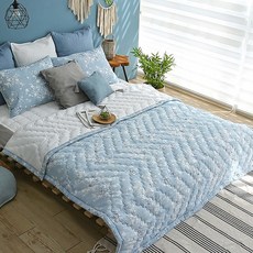 amante Pom Pom 泡泡紗波紋絎縫, 藍色