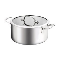 LIVENS IH電磁爐用三層底不鏽鋼雙耳鍋, 20cm, 不鏽鋼, 1個