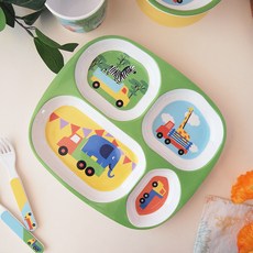 진저 유아 디자인 식판, 트럭애니멀, 단품, 1개