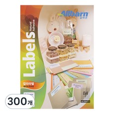 올바른 칼라라벨 연노랑 레이저 잉크젯공용 4 x 21 AL084PY, 84칸, 300개