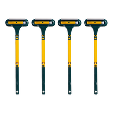 免拆洗玻璃紗窗雙向清潔刷 20cm加寬刷頭 自帶窗槽刷, 黃綠色, 4支