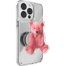 JUST4YOU 미니멀 리틀베어 아크릴 투명톡 미러 케이스