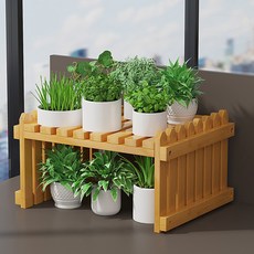 GAPANG 原木仙人掌多肉植物花盆架 06號, 木質, 1層