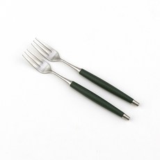 보겐 국내생산 르비앙 샤틴 커트러리 티포크, 딥그린, 2개