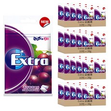 Extra 益齒達 木糖醇無糖口香糖 香甜葡萄口味, 28g, 40包